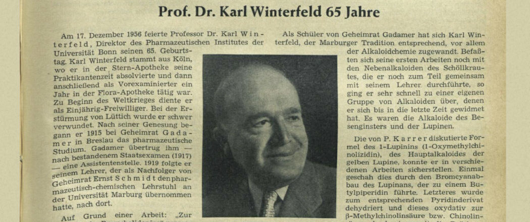 Karl Winterfeld 65 Jahre - Zeitung